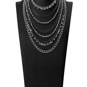 Paparazzi Dazzling Black and Silver Necklace